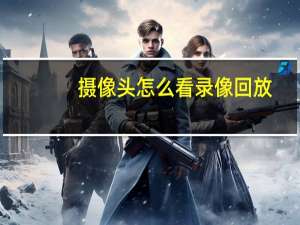 摄像头怎么看录像回放