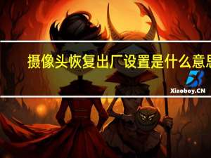 摄像头恢复出厂设置是什么意思（恢复出厂设置是什么意思）