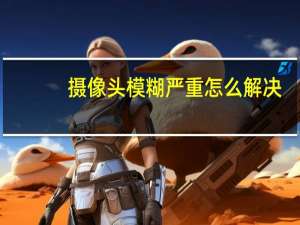 摄像头模糊严重怎么解决