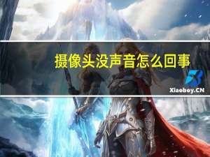 摄像头没声音怎么回事