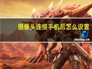 摄像头连接手机后怎么设置