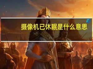 摄像机已休眠是什么意思
