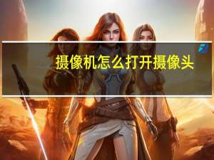 摄像机怎么打开摄像头