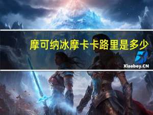 摩可纳 冰摩卡卡路里是多少