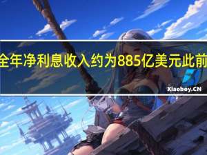 摩根大通预计全年净利息收入约为885亿美元此前预计约为870亿美元