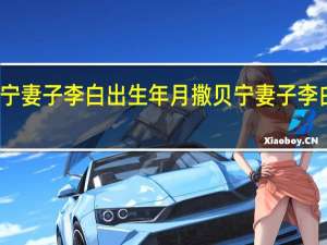 撒贝宁妻子李白出生年月 撒贝宁妻子李白个人资料