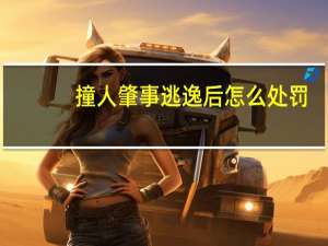 撞人肇事逃逸后怎么处罚