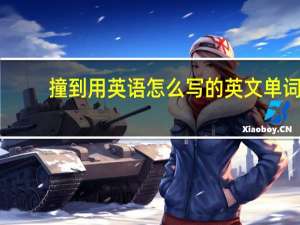 撞到用英语怎么写的英文单词