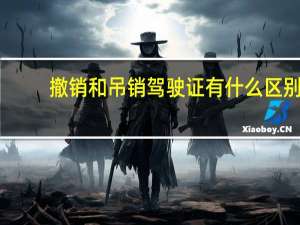 撤销和吊销驾驶证有什么区别（吊销和撤销驾驶证的区别）