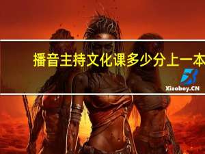 播音主持文化课多少分上一本