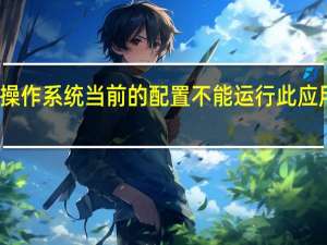 操作系统当前的配置不能运行此应用程序
