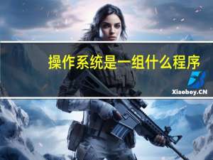 操作系统是一组什么程序