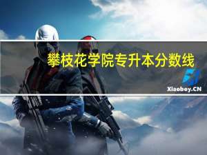 攀枝花学院专升本分数线