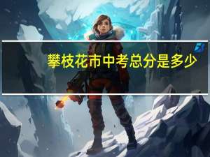 攀枝花市中考总分是多少