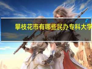 攀枝花市有哪些民办专科大学