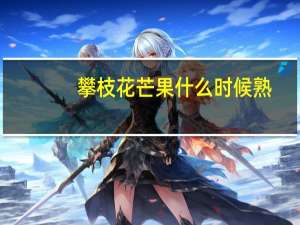 攀枝花芒果什么时候熟