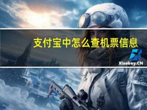 支付宝中怎么查机票信息