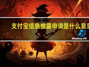 支付宝信息披露申请是什么意思　