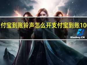 支付宝到账铃声怎么开 支付宝到账100万铃声