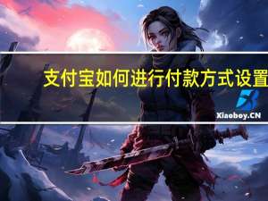 支付宝如何进行付款方式设置