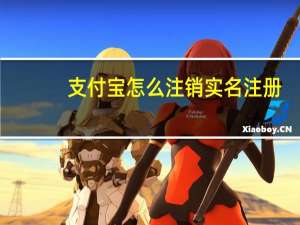支付宝怎么注销实名注册（支付宝怎么注销实名认证）