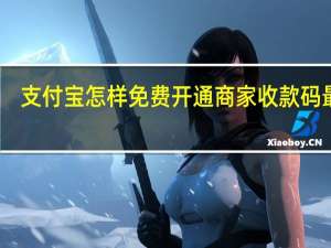 支付宝怎样免费开通商家收款码最新　