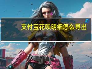 支付宝花呗明细怎么导出（花呗账单导出）