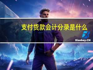 支付货款会计分录是什么