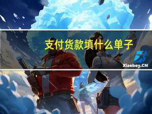 支付货款填什么单子