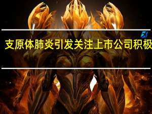 支原体肺炎引发关注上市公司积极回应