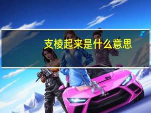支棱起来是什么意思