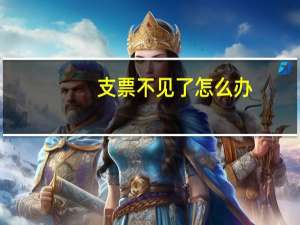 支票不见了怎么办