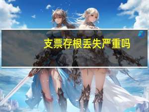 支票存根丢失严重吗