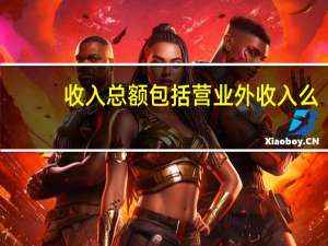收入总额包括营业外收入么（收入总额的内容包括营业外收入）