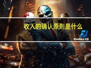 收入的确认原则是什么