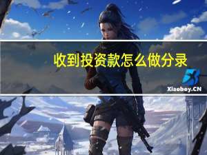 收到投资款怎么做分录