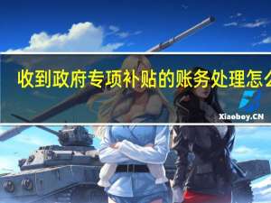 收到政府专项补贴的账务处理怎么做