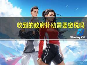 收到的政府补助需要缴税吗
