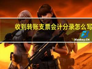 收到转账支票会计分录怎么写