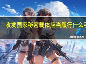 收发国家秘密载体应当履行什么手续