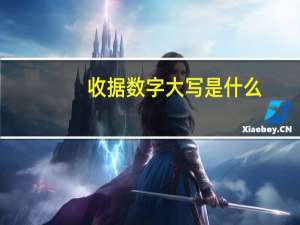收据数字大写是什么