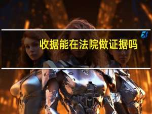 收据能在法院做证据吗