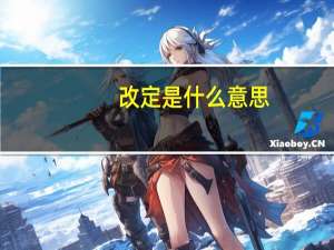 改定是什么意思