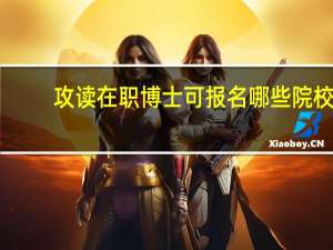 攻读在职博士可报名哪些院校