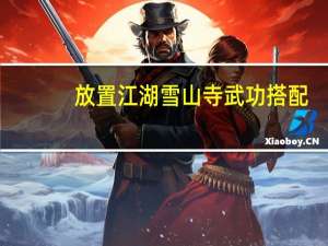放置江湖雪山寺武功搭配