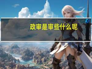 政审是审些什么呢