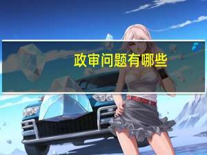 政审问题有哪些