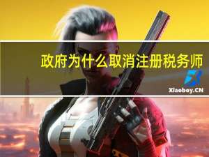 政府为什么取消注册税务师
