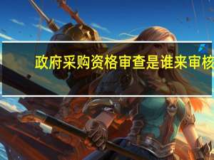 政府采购资格审查是谁来审核