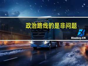 政治路线的是非问题（政治路线）